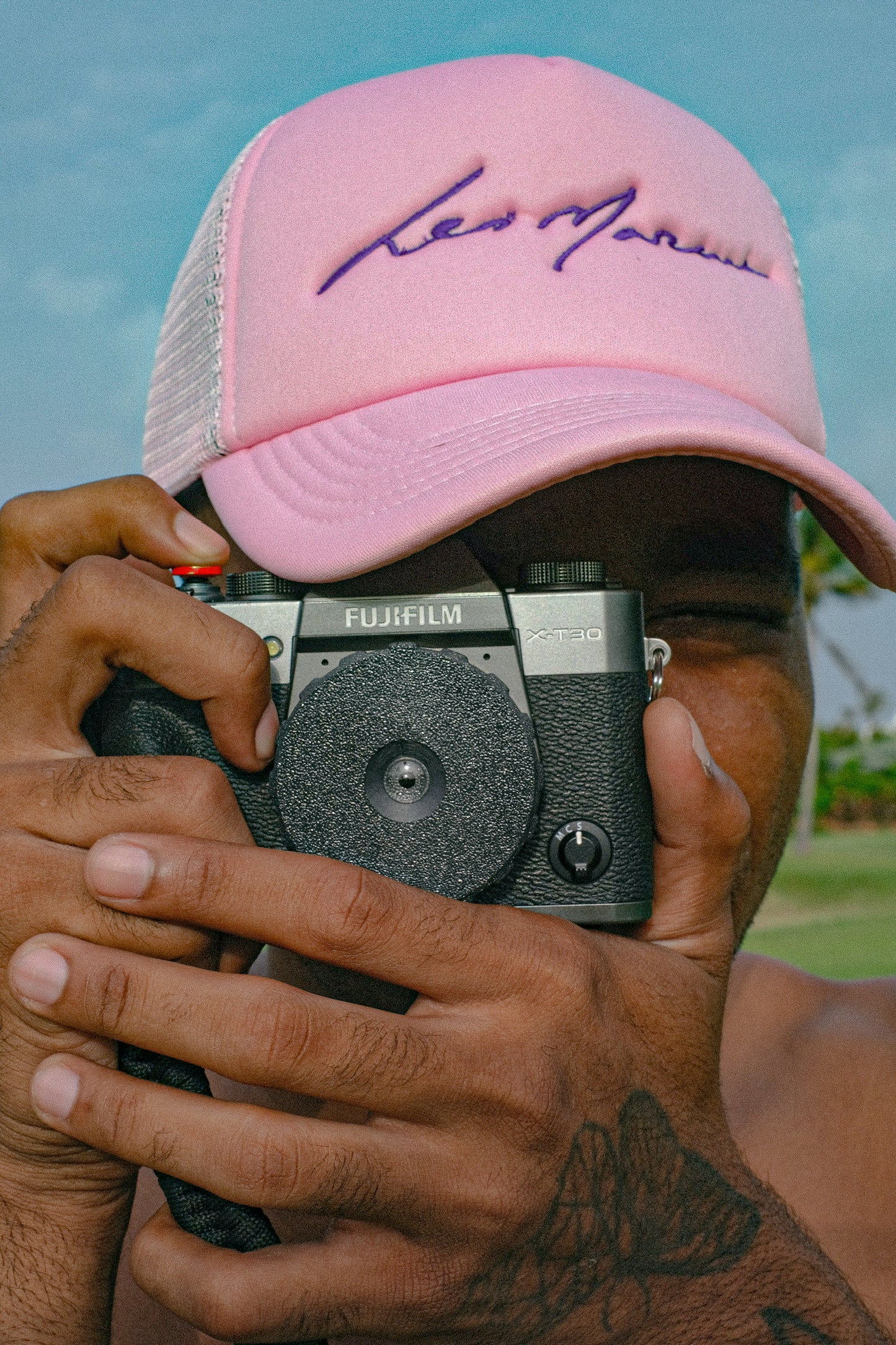 LM TRUCKER HAT IN LM PINK - Levi Marcus