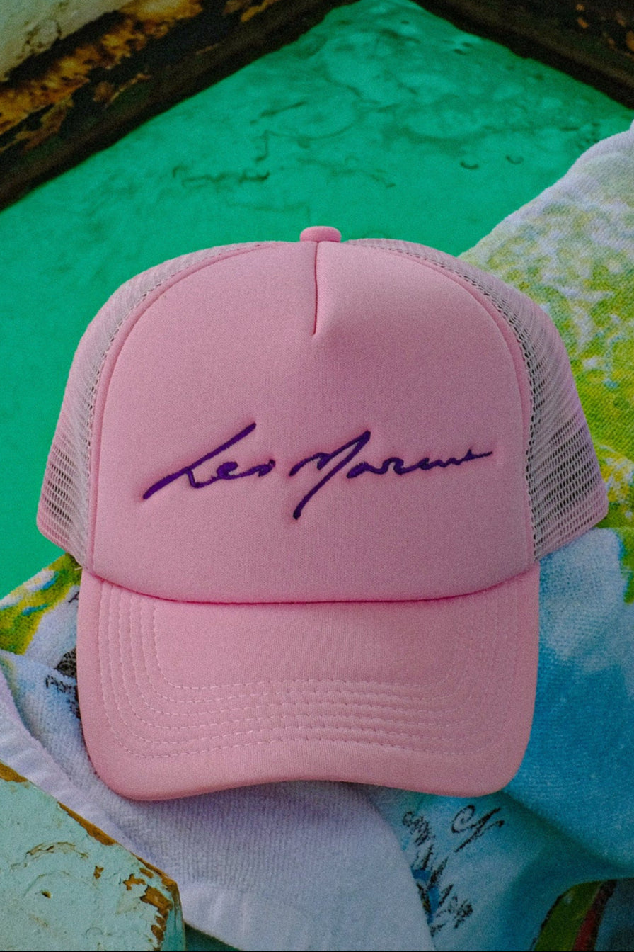 LM TRUCKER HAT IN LM PINK - Levi Marcus