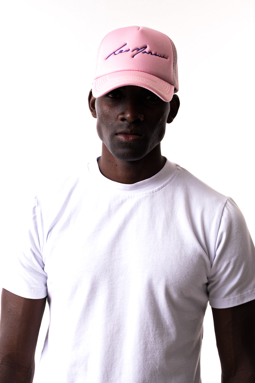 LM TRUCKER HAT IN LM PINK - Levi Marcus