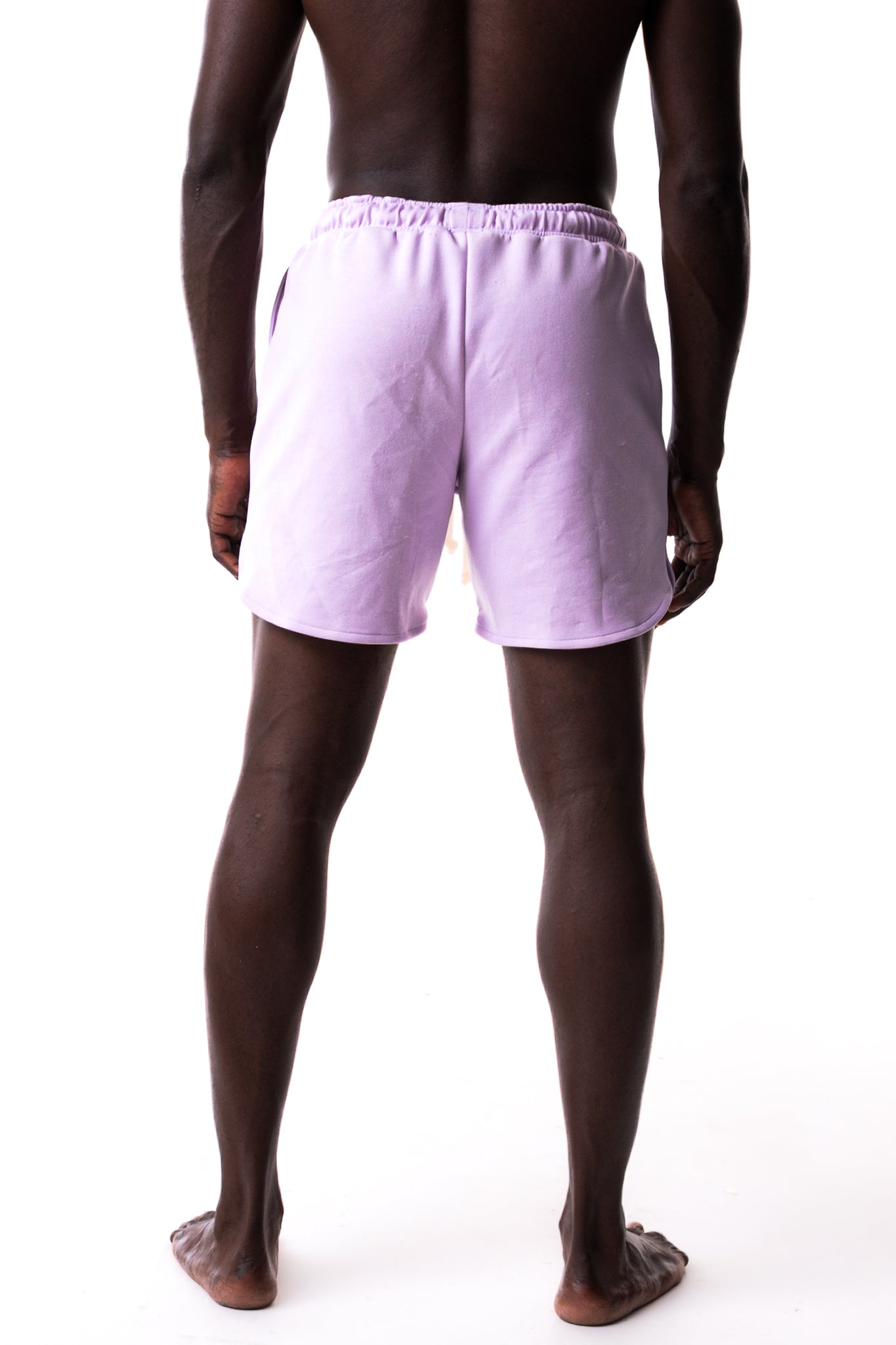 SCALLOPED SCUBA SHORTS IN LILAC - Levi Marcus