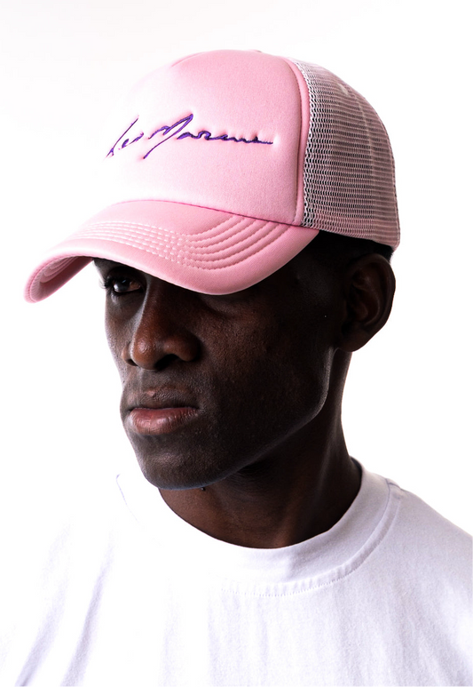 LM TRUCKER HAT IN LM PINK - Levi Marcus