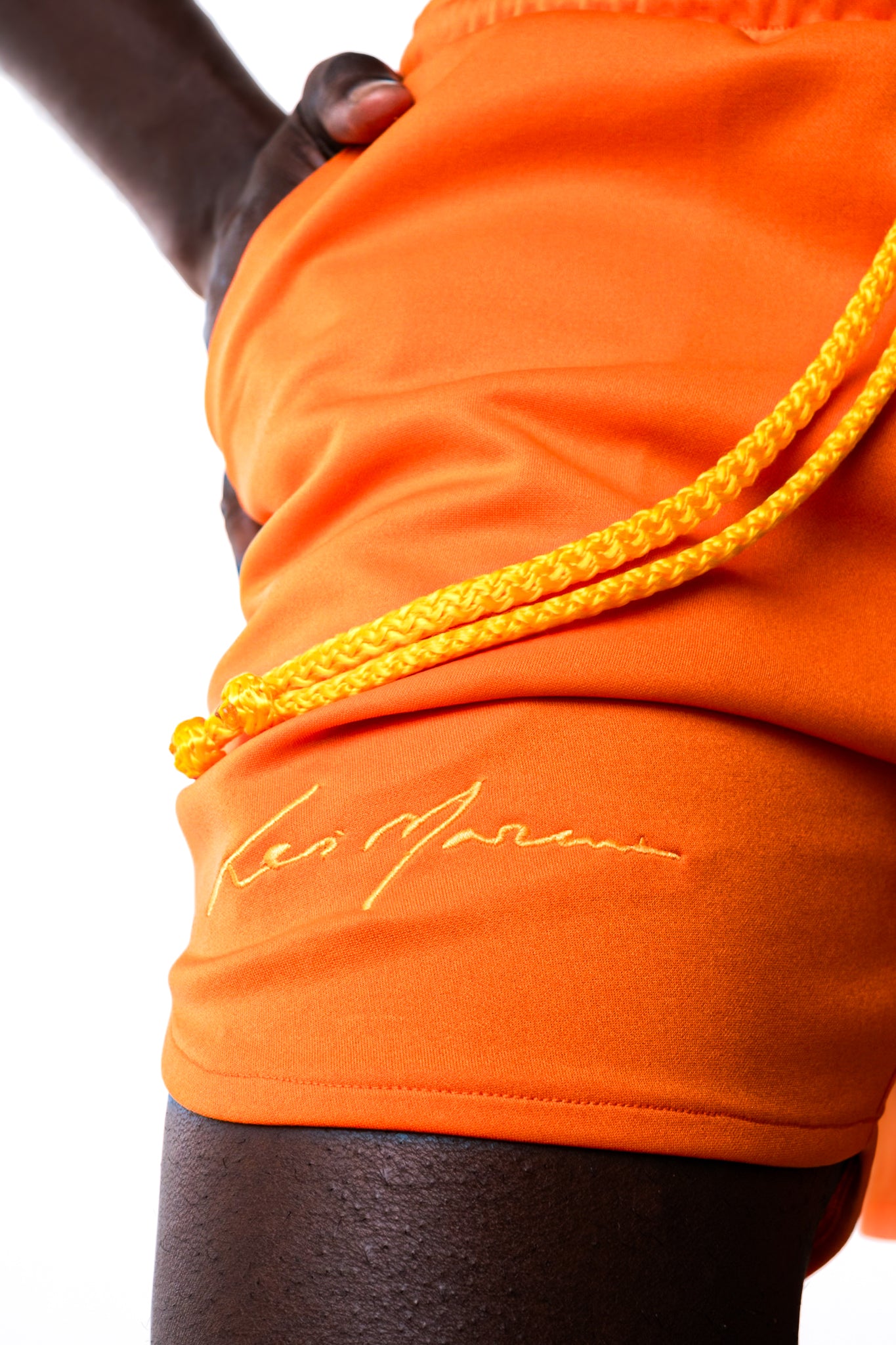 SCALLOPED SCUBA SHORTS IN ORANGE - Levi Marcus